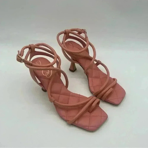 SAM EDELMAN Women's Maven Strappy Leather Sandals Clay Pink - Picture 3 of 10